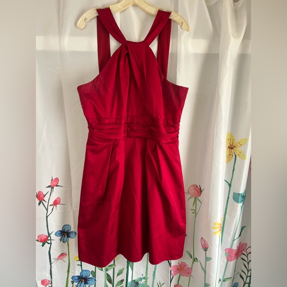 Candy Apple Red David’s Bridal Cocktail Dress - Picture 1 of 4